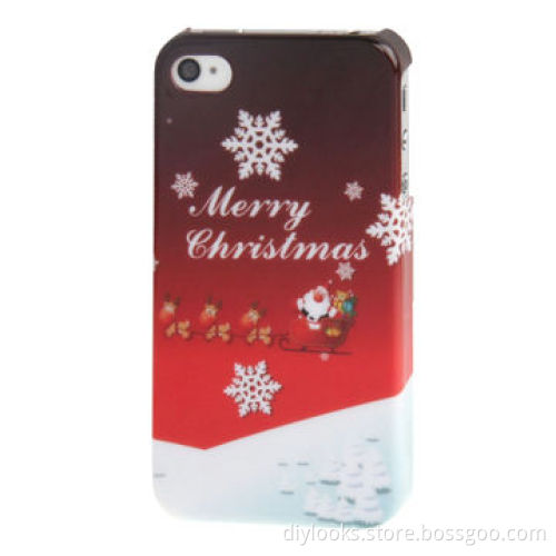 Santa Claus Pattern Smooth Surface Plastic Protective Case for iPhone 4 and 4S